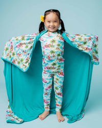 Baby Kids Bamboo Pajamas — Tis the Sea-son Bum Bum Blanket — Image 1