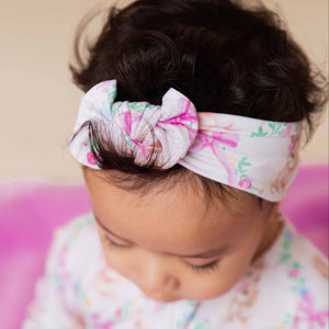 Baby Kids Bamboo Pajamas — Too Fluffin Cute Headwrap — Image 1