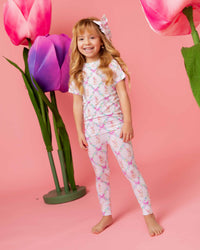 Baby Kids Bamboo Pajamas — Too Fluffin Cute Short Sleeve Pajama Set — Image 1