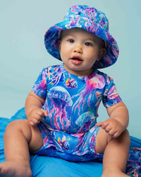 Baby Kids Bamboo Pajamas — Too Jelly To Handle Shortie Romper — Image 1