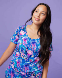 Baby Kids Bamboo Pajamas — Too Jelly To Handle Women's Short Sleeve T-Shirt — Image 1