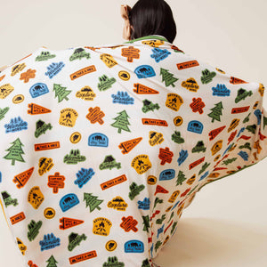 Baby Kids Bamboo Pajamas — Trail Mix Bum Bum Blanket — Image 1