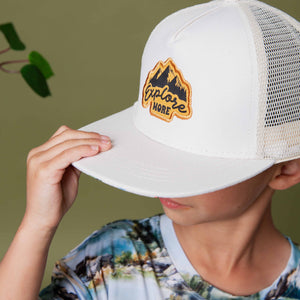 Baby Kids Bamboo Pajamas — Trail Mix Hat — Image 1