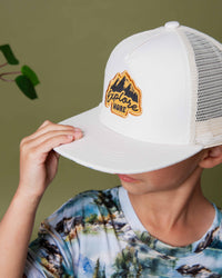 Baby Kids Bamboo Pajamas — Trail Mix Hat — Image 1