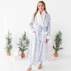 Bums & Roses - Baby & Kids Bamboo Pajamas - Un-fir-gettable Adult Plush Robe - Image 1