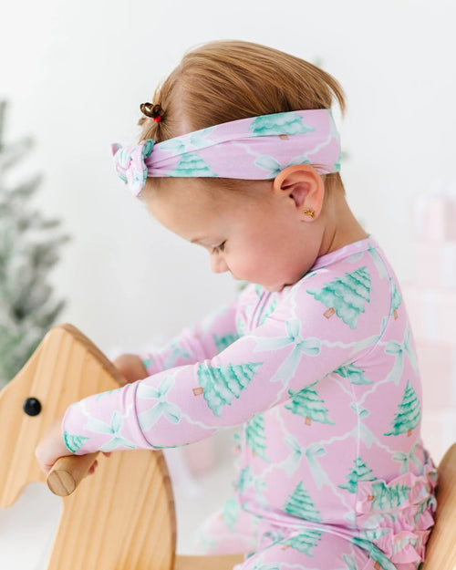 Baby Kids Bamboo Pajamas — Un-fir-gettable Convertible Ruffle Romper — Image 9