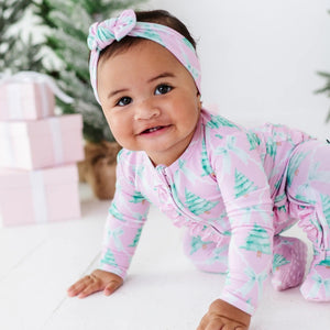 Bums & Roses - Baby & Kids Bamboo Pajamas - Un-fir-gettable Headwrap - Image 1