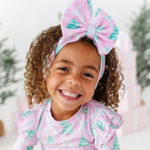 Bums & Roses - Baby & Kids Bamboo Pajamas - Un-fir-gettable Biggie Bow - Image 1