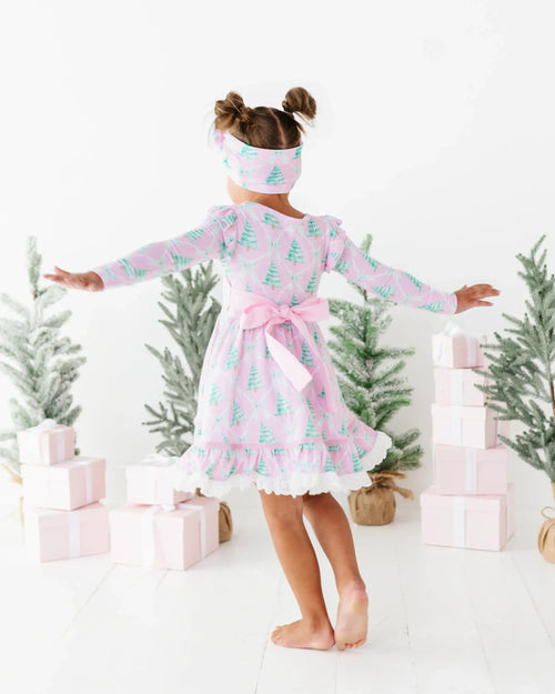 Baby Kids Bamboo Pajamas — Un-fir-gettable Party Dress & Shorts Set — Image 13