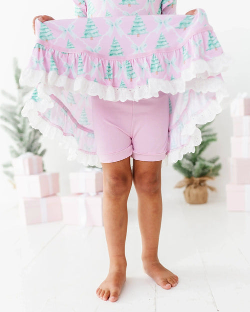 Baby Kids Bamboo Pajamas — Un-fir-gettable Party Dress & Shorts Set — Image 11