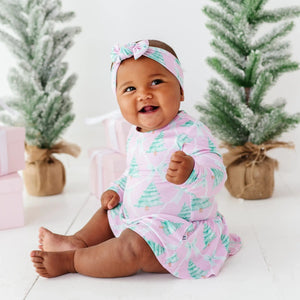 Bums & Roses - Baby & Kids Bamboo Pajamas - Un-fir-gettable Ruffle Dress - Image 1