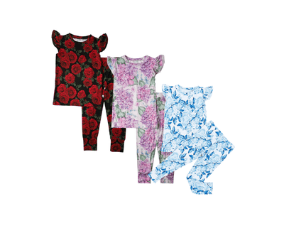Charming and Beautiful Cap Sleeve Pajama Set of 3 - Image 1 - Bums & Roses