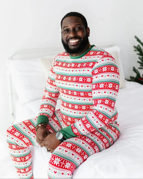 Baby Kids Bamboo Pajamas — Up To Snow Good Men's Shirt — Image 1