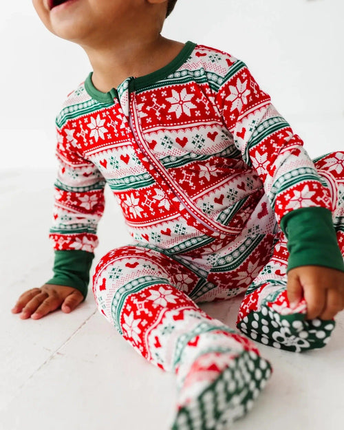 Baby Kids Bamboo Pajamas — Up To Snow Good Footie — Image 5