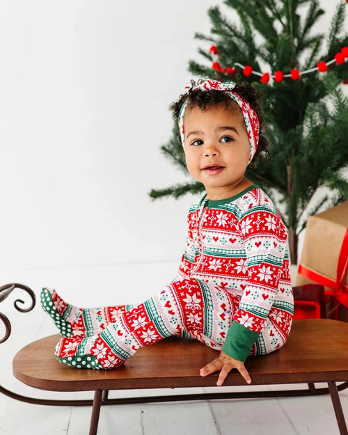 Baby Kids Bamboo Pajamas — Up To Snow Good Footie — Image 10