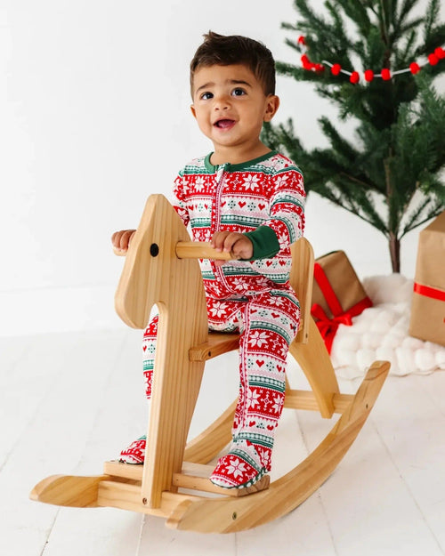 Baby Kids Bamboo Pajamas — Up To Snow Good Footie — Image 3