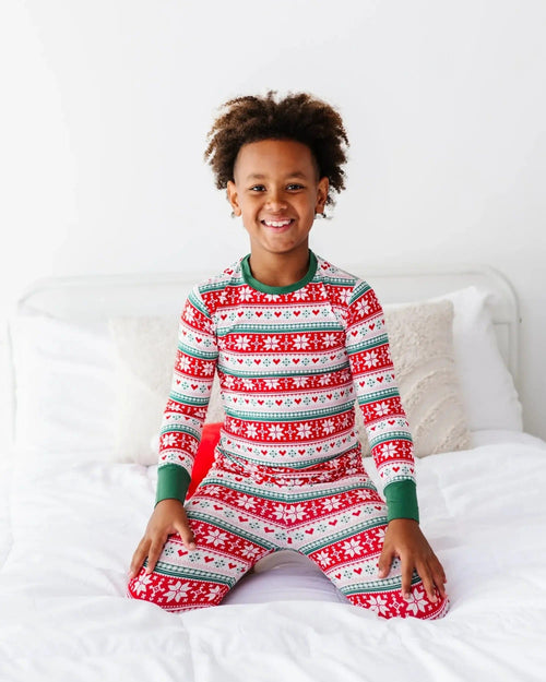 Baby Kids Bamboo Pajamas — Up To Snow Good Two-Piece Pajama Set — Image 12