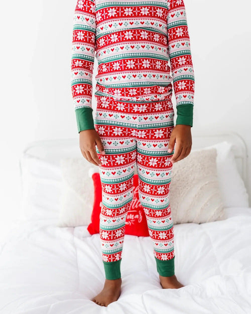 Bums & Roses - Baby & Kids Bamboo Pajamas - Up To Snow Good Two-Piece Pajama Set - Image 36