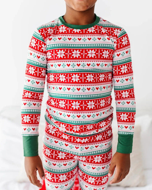 Baby Kids Bamboo Pajamas — Up To Snow Good Two-Piece Pajama Set — Image 4