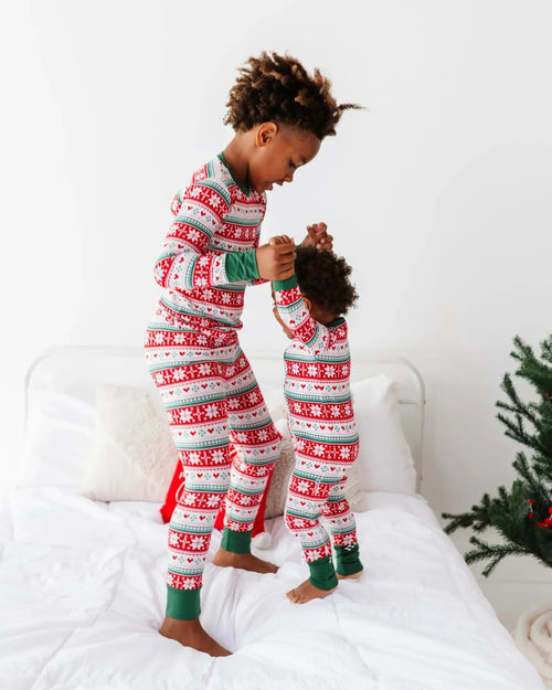 Baby Kids Bamboo Pajamas — Up To Snow Good Two-Piece Pajama Set — Image 6