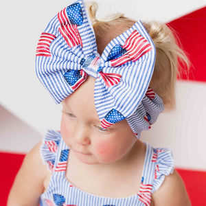 Baby Kids Bamboo Pajamas — Wave the Way Biggie Bow — Image 1