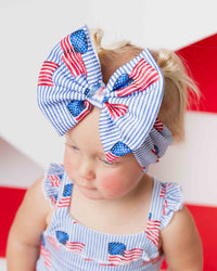 Baby Kids Bamboo Pajamas — Wave the Way Biggie Bow — Image 1