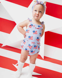 Baby Kids Bamboo Pajamas — Wave the Way Bubble Romper — Image 1