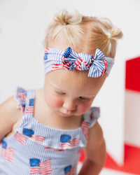 Baby Kids Bamboo Pajamas — Wave the Way Headwrap — Image 1