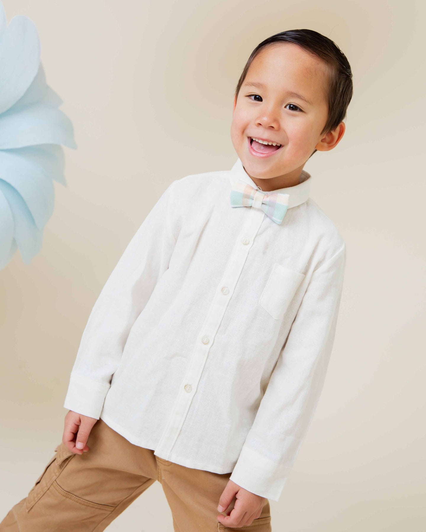 childrens ivory dress shirts Ivory Long Sleeve Boys Dress Shirt - Size: 7