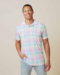 Baby Kids Bamboo Pajamas — Well Plaid Men's Polo — Image 1