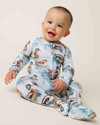 Baby Kids Bamboo Pajamas — Gone Fishin' Convertible Romper Bundle — Image 2