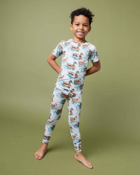 Baby Kids Bamboo Pajamas — What The Duck Short Sleeve Pajama Set — Image 1