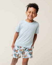 Baby Kids Bamboo Pajamas — What The Duck Short Sleeve T-Shirt & Shorts Set — Image 1