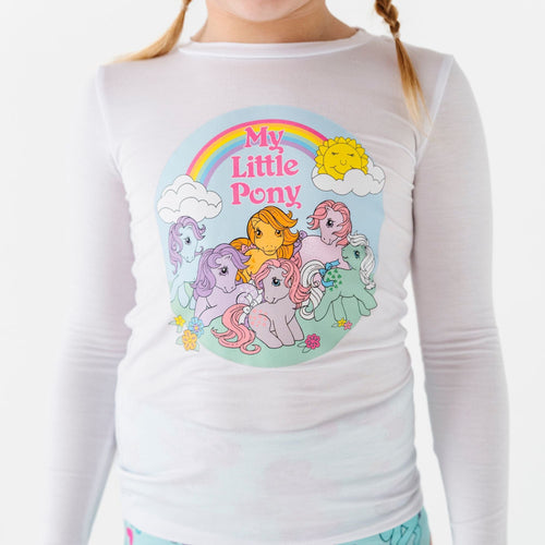 My Little Pony: Classic White Pony Tee & Blue Leggings - Image 4 - Bums & Roses