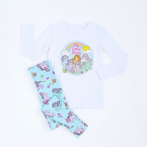 My Little Pony: Classic White Pony Tee & Blue Leggings - Image 2 - Bums & Roses