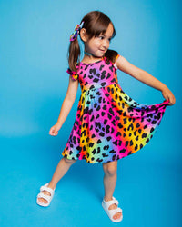 Wild About Hue Cap Sleeve Dress & Shorts Set