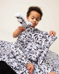 Baby Kids Bamboo Pajamas — Wild Stripes Lovey — Image 1