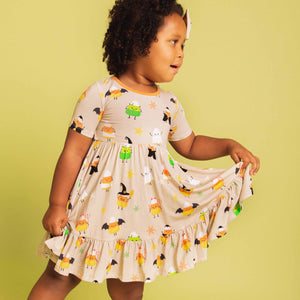 Baby Kids Bamboo Pajamas — Witch Better Have My Candy Short Sleeve Dress & Shorts Set — Image 1