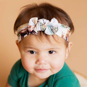Baby Kids Bamboo Pajamas — Wood You Believe It Headwrap — Image 1