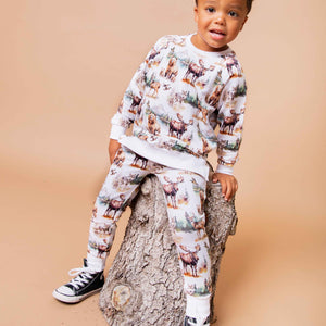 Baby Kids Bamboo Pajamas — Wood You Believe It Jogger Set — Image 1