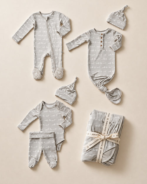Baby Kids Bamboo Pajamas — Worth The Wait Signature Bundle — Image 1
