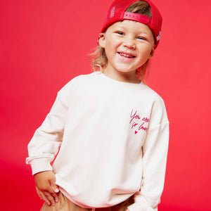 Baby Kids Bamboo Pajamas — You Are So Loved Crew Neck Sweatshirt — Image 1