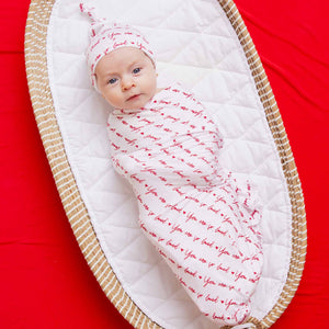 Baby Kids Bamboo Pajamas — You Are So Loved Swaddle & Beanie Set — Image 1