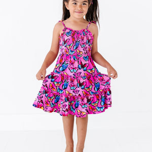 You Give Me Butterflies Sleeveless Girls Dress & Shorts - Image 1 - Bums & Roses