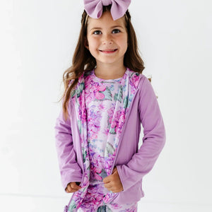 Bums & Roses - Baby & Kids Bamboo Pajamas - You Had Me at Hydrangea Convertible Jacket - Image 1