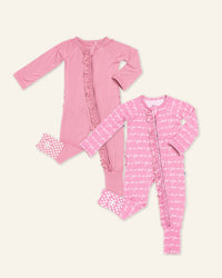 You Are So Loved - Pink-a-Boo + Pink-a-Boo Convertible Rompers Bundle