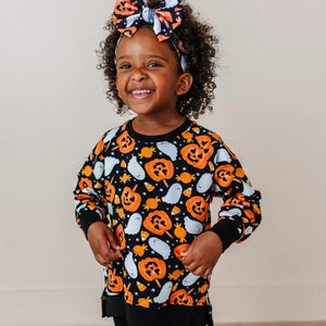 Baby Kids Bamboo Pajamas — You've Been Ghosted Sweatshirt — Image 1