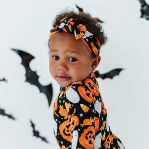 Bums & Roses - Baby & Kids Bamboo Pajamas - You've Been Ghosted Headwrap - Image 1