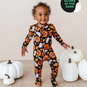 Bums & Roses - Baby & Kids Bamboo Pajamas - You've Been Ghosted Footie - Image 1