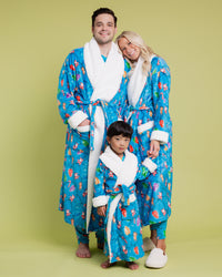 Baby Kids Bamboo Pajamas — A Very Lit-mas Adult Plush Robe — Image 1